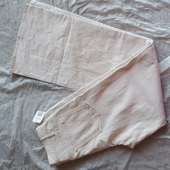 MOTHER CREAM WHITE ACT NATURAL THE HUSTLER ROLLER HEELS HIGH WAISTED JEA… - Picture 15 of 16